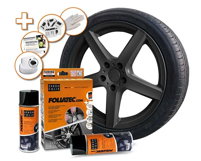 Foliatec Fólie ve spreji - sada, Black glossy
