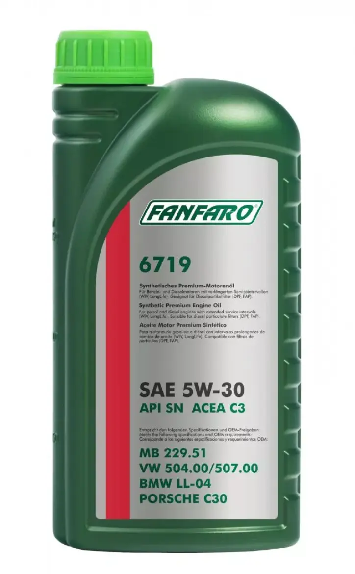Motorový olej Fanfaro for VW Audi Škoda Seat 5W-30, 1L - plast
