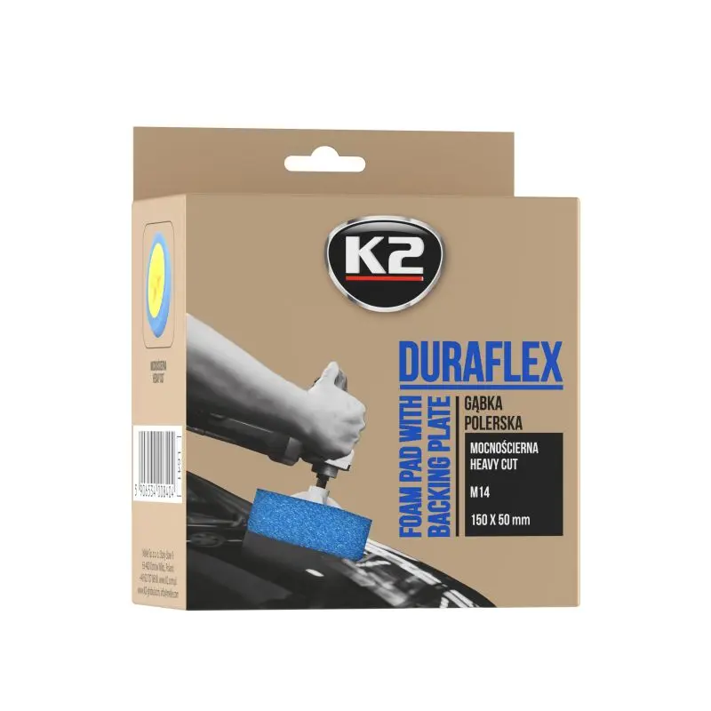 K2 DURAFLEX - Leštící houba na závit M14 - modrá