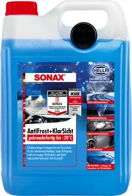 Zimní kapalina do ostřikovačů Sonax AntiFrost+Klar Sicht bis -20 °C Citrus (5 l)