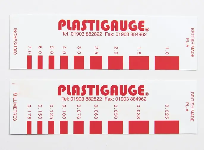 Plastigage-měření tolerance ložisek (různé velikosti), Rozměr: 0.175-0.5 mm