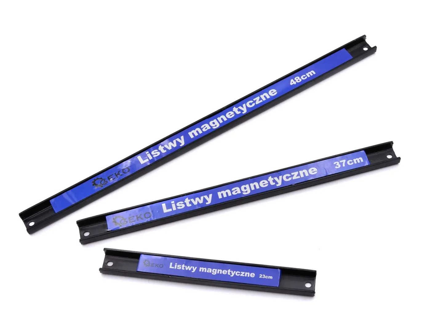 Magnetické lišty - držáky na nářadí, délky 23, 37, 48 cm, sada 3 kusy