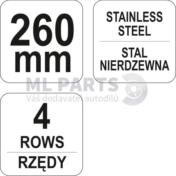 szczotka druciana 4 rzędowa,INOX ..