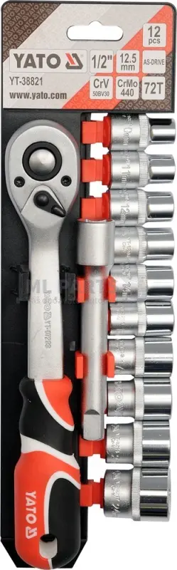 Gola sada 1/2", 12 kusů YATO YT-38821