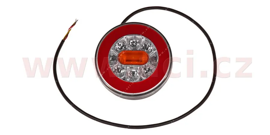 zadní světlo LED 12-36V kruhové 140 mm kabel 1 m, L=P