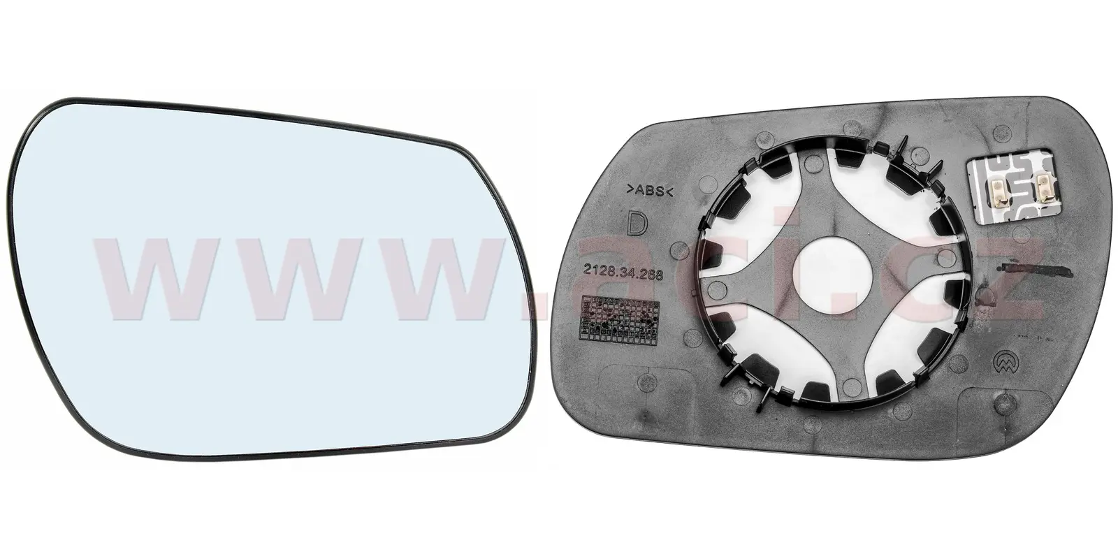 Sklo do zrcátka, vnější zrcátko VAN WEZEL 2740838