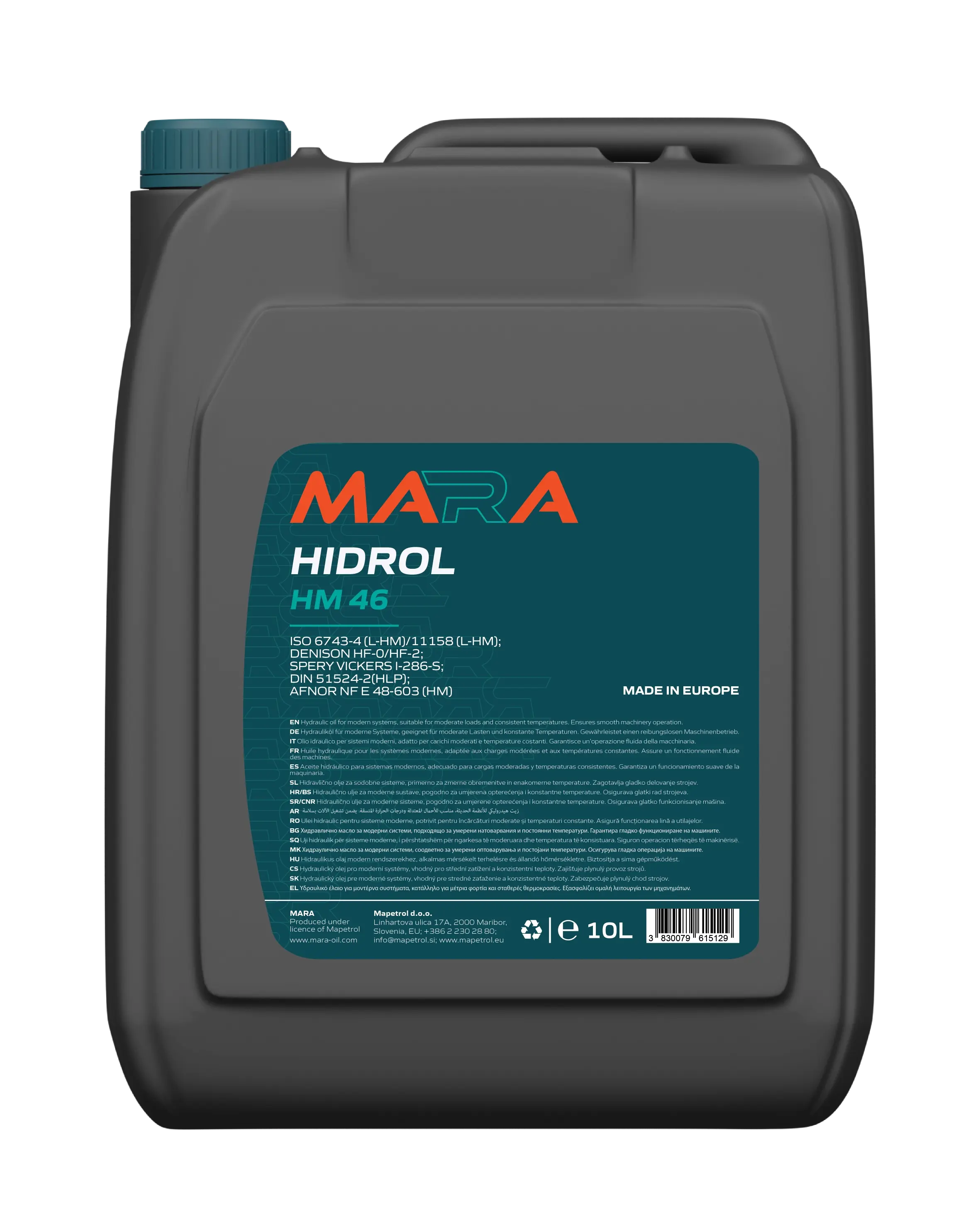 Hydraulický olej Mara Hidrol HM 46 10L