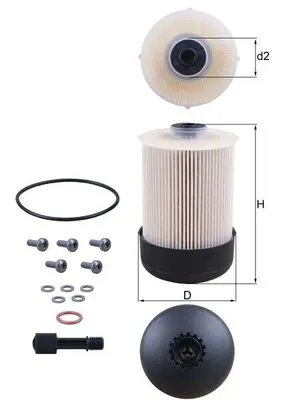 Palivový filtr MAHLE KX 338/22D