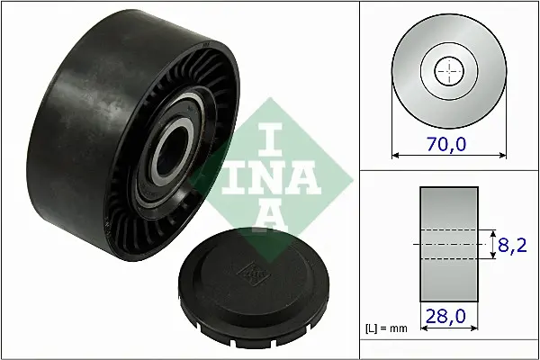 Vratná/vodicí kladka, klínový žebrový řemen Schaeffler INA 532 0468 10