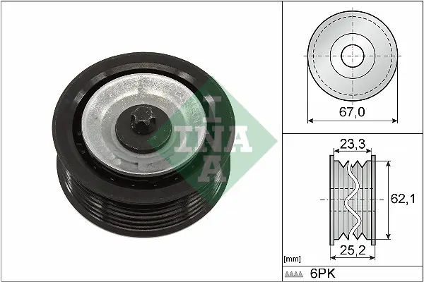 Vratná/vodicí kladka, klínový žebrový řemen Schaeffler INA 532 0619 10