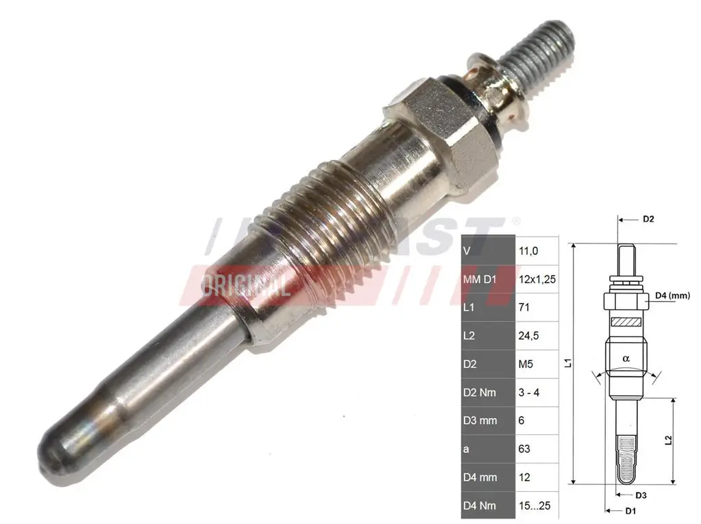 Žhavicí svíčka, elektrické žhavení FAST FT82710