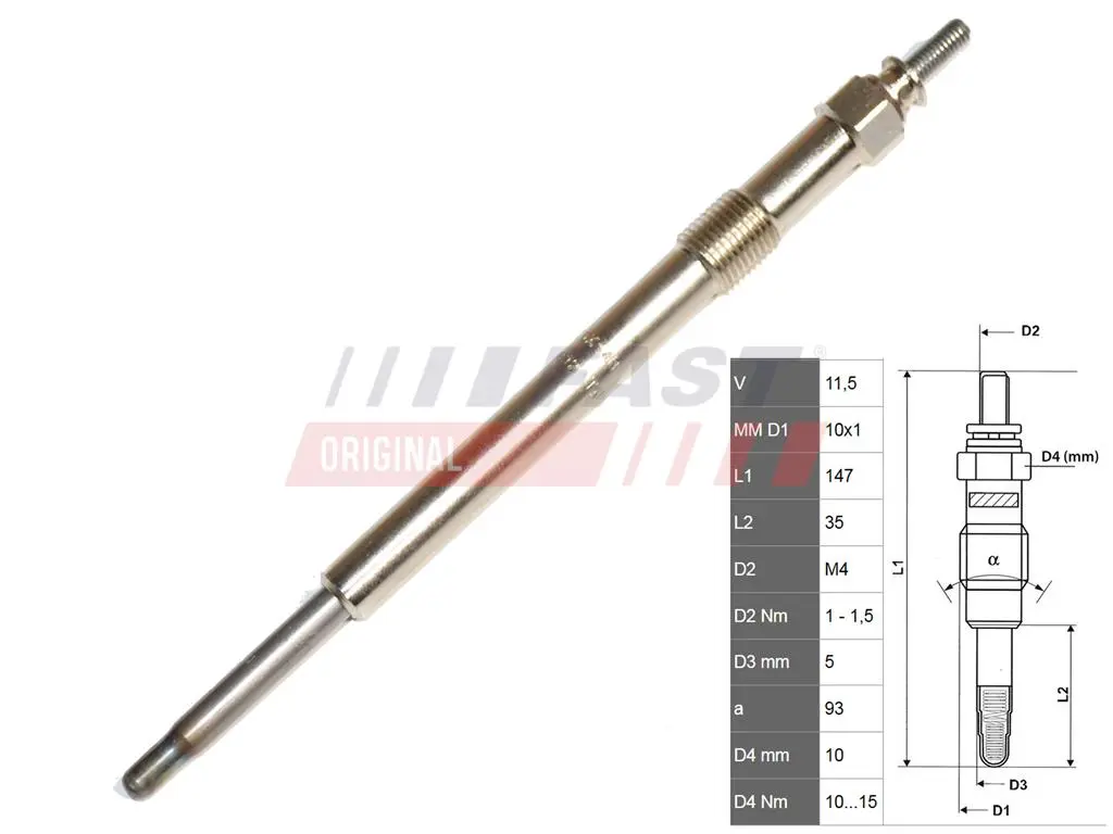 Žhavicí svíčka, elektrické žhavení FAST FT82736