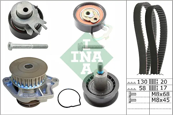 Vodní pumpa + sada ozubeného řemene Schaeffler INA 530 0538 30