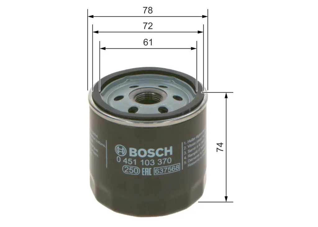 Olejový filtr BOSCH 0 451 103 370