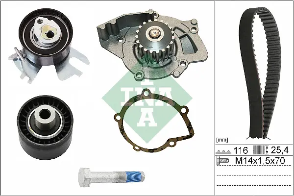Vodní pumpa + sada ozubeného řemene Schaeffler INA 530 0449 30