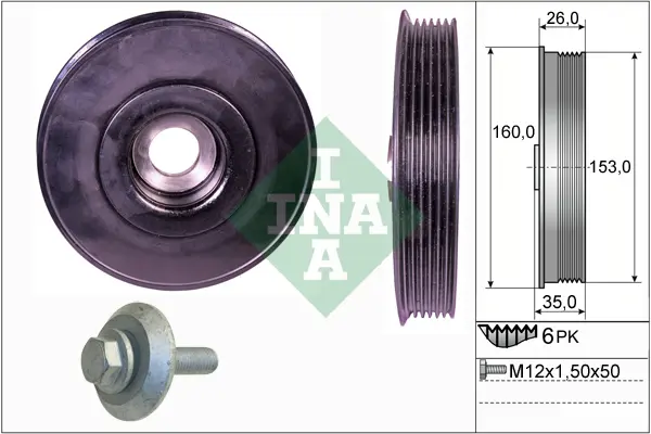 Řemenice, klikový hřídel Schaeffler INA 544 0079 20