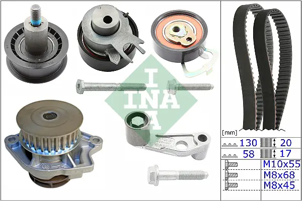 Vodní pumpa + sada ozubeného řemene Schaeffler INA 530 0089 31