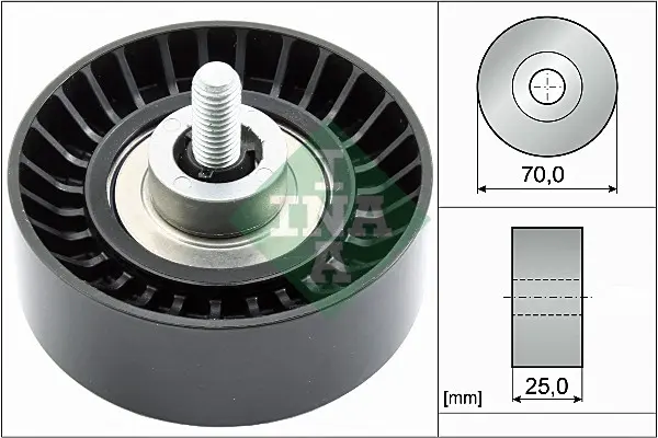 Vratná/vodicí kladka, klínový žebrový řemen Schaeffler INA 532 0655 10