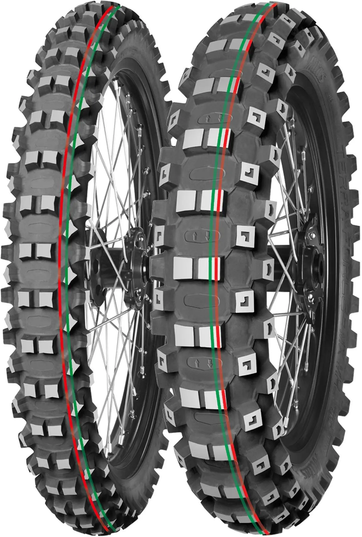 MITAS 90/100-16 TERRA FORCE-MX MH 51M ( červený / zelený proužek) TT ZADNÍ DOT 2026 (DOT:JTDS) (460060) (náhradní:70000129) ( )