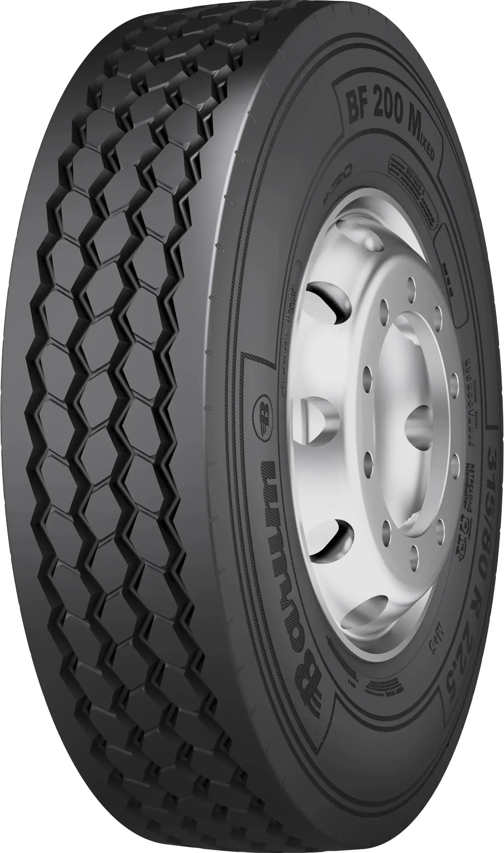 BARUM 315/80 R22.5 BF 200M 156/150K 3PMSF M+S ON/OFF FRONT