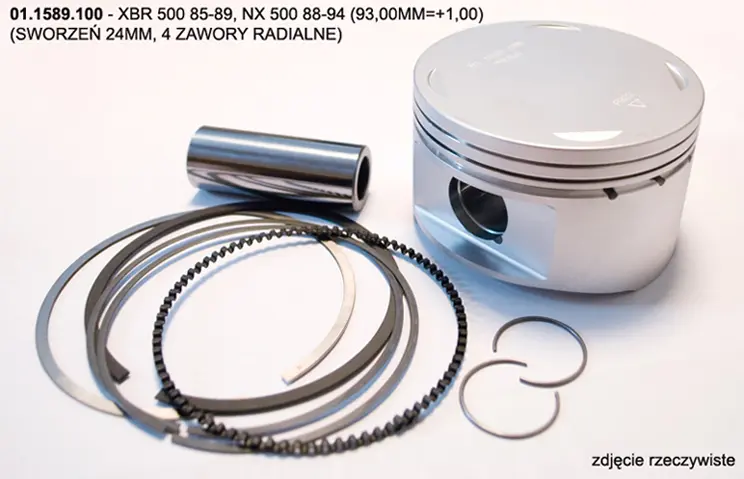 PROX píst HONDA XBR 500 85-89, NX 500 88-94 (93,00mm=+1,00) (čep 24mm, 4 ventily radiální) (01.1589.100) ( )