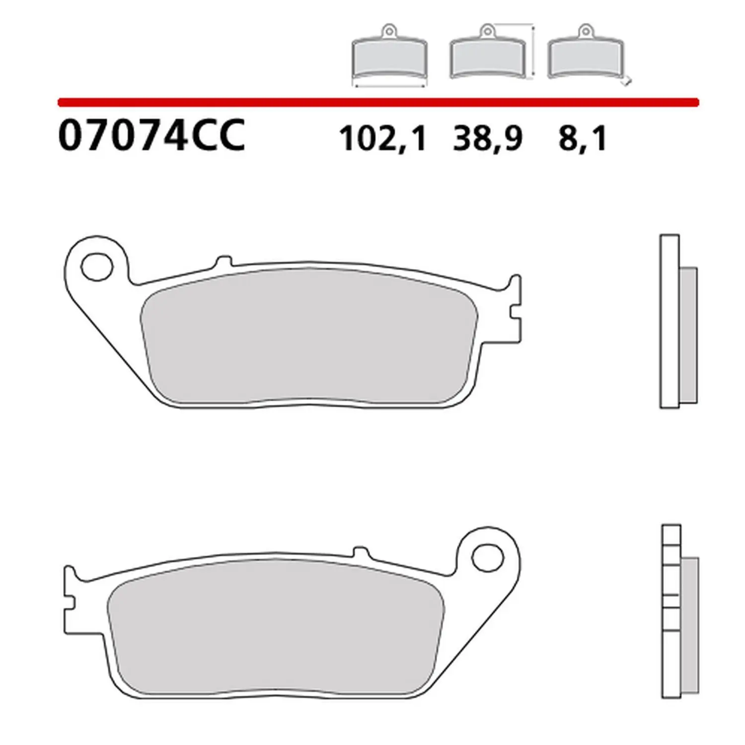 BREMBO brzdové destičky KH226 / KH142 ROAD / SCOOTER CARBON CERAMIC CC (polokovové) (ECE R90) ( )