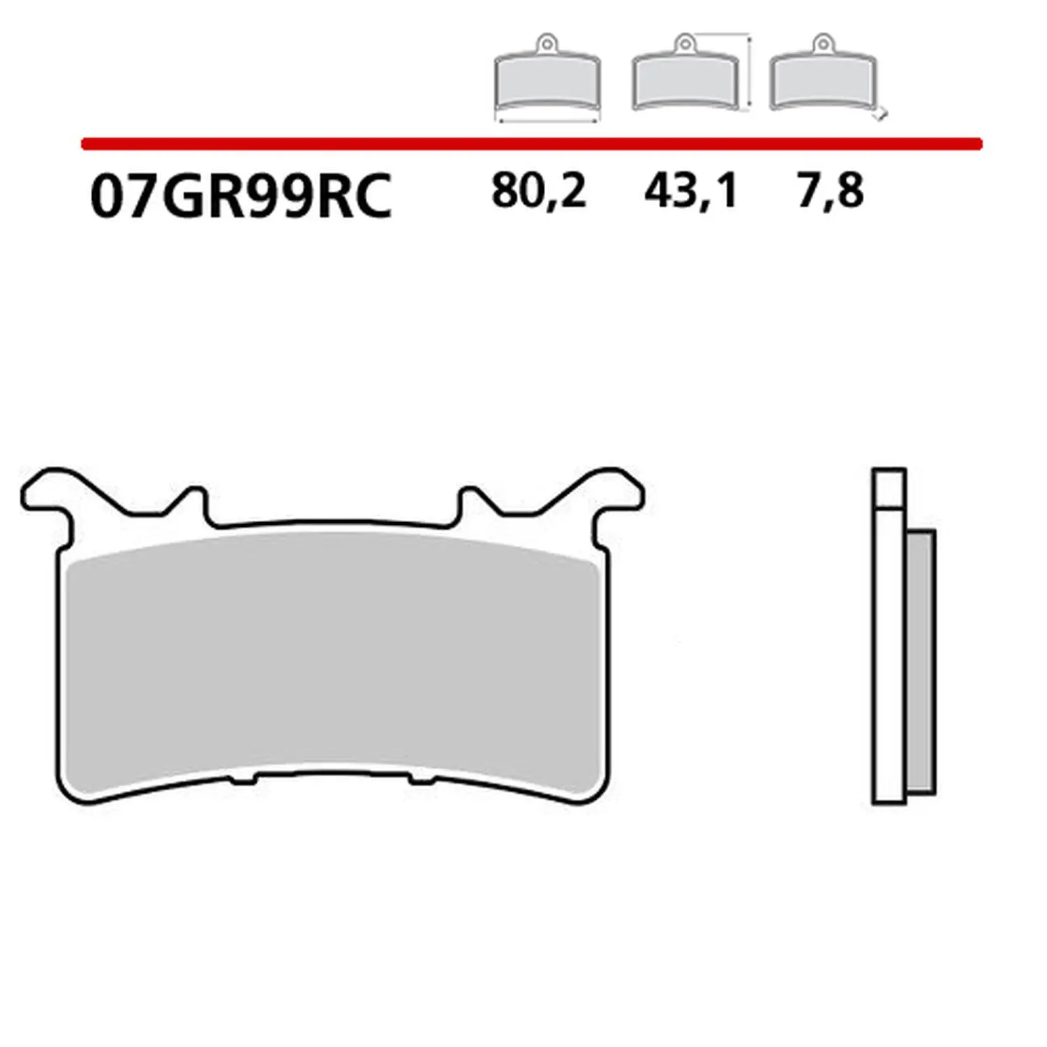 BREMBO brzdové destičky KH757 RACING RC přední ( )
