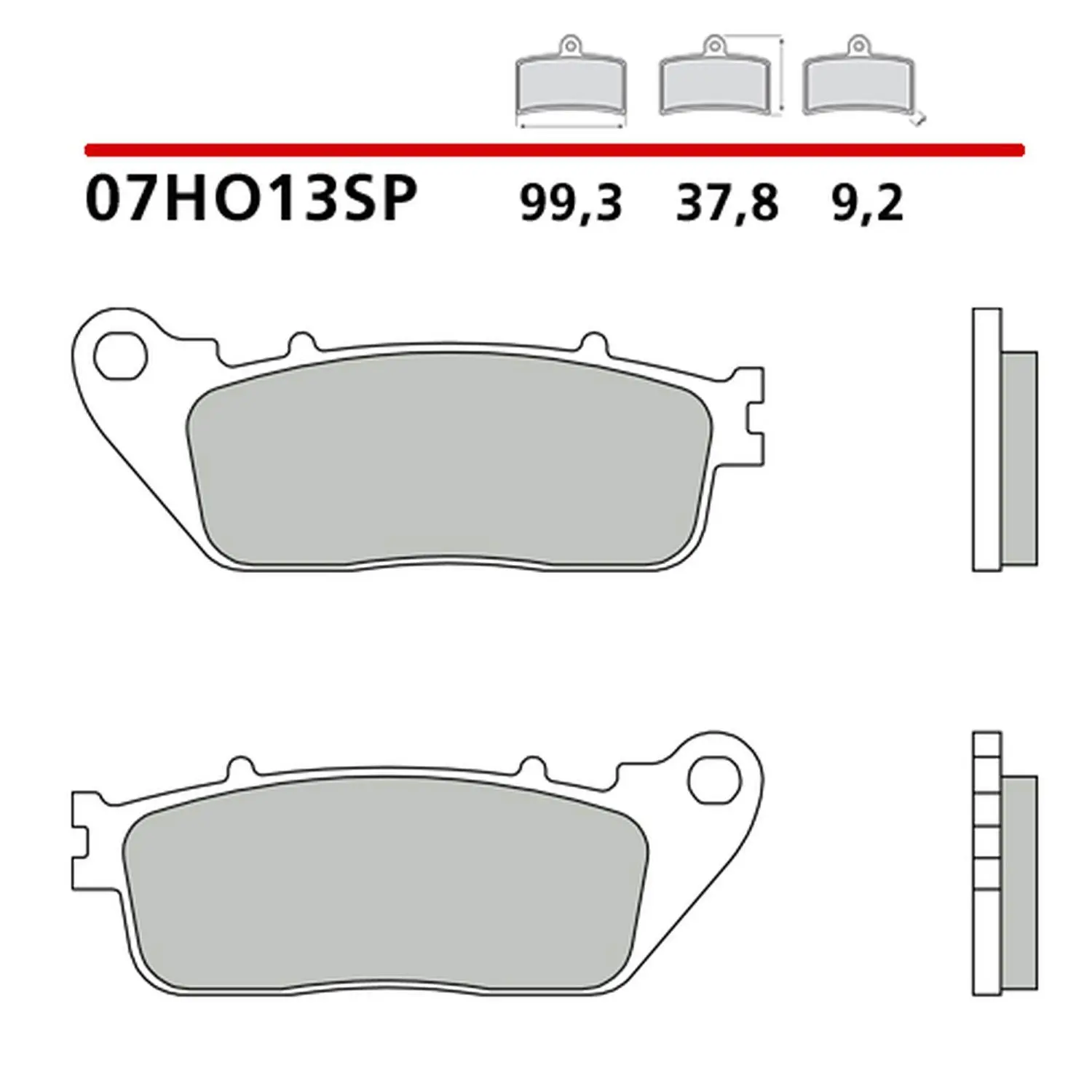 BREMBO brzdové destičky KH488 ROAD SINTER SP (slinutý kov) (ECE R90) ( )