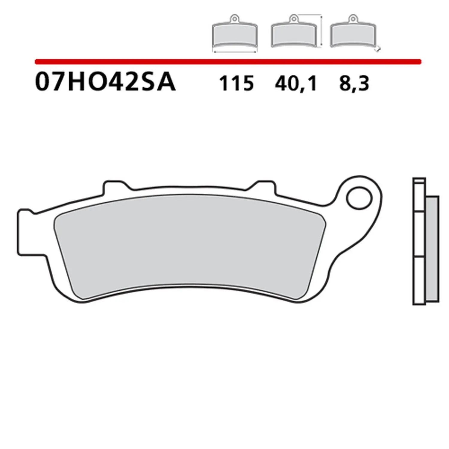 BREMBO brzdové destičky KH261 / KH281 SINTER SA (slinutý kov) přední (ECE R90) ( )