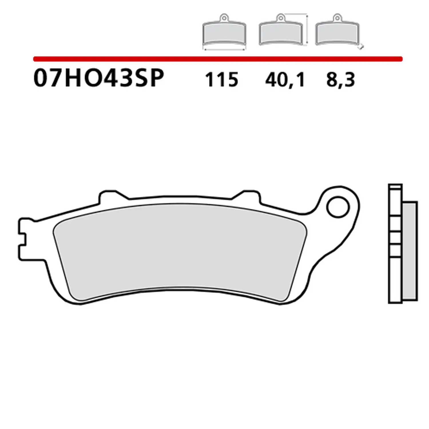 BREMBO brzdové destičky KH261 / KH281 SINTER SP (slinutý kov) zadní (ECE R90) ( )