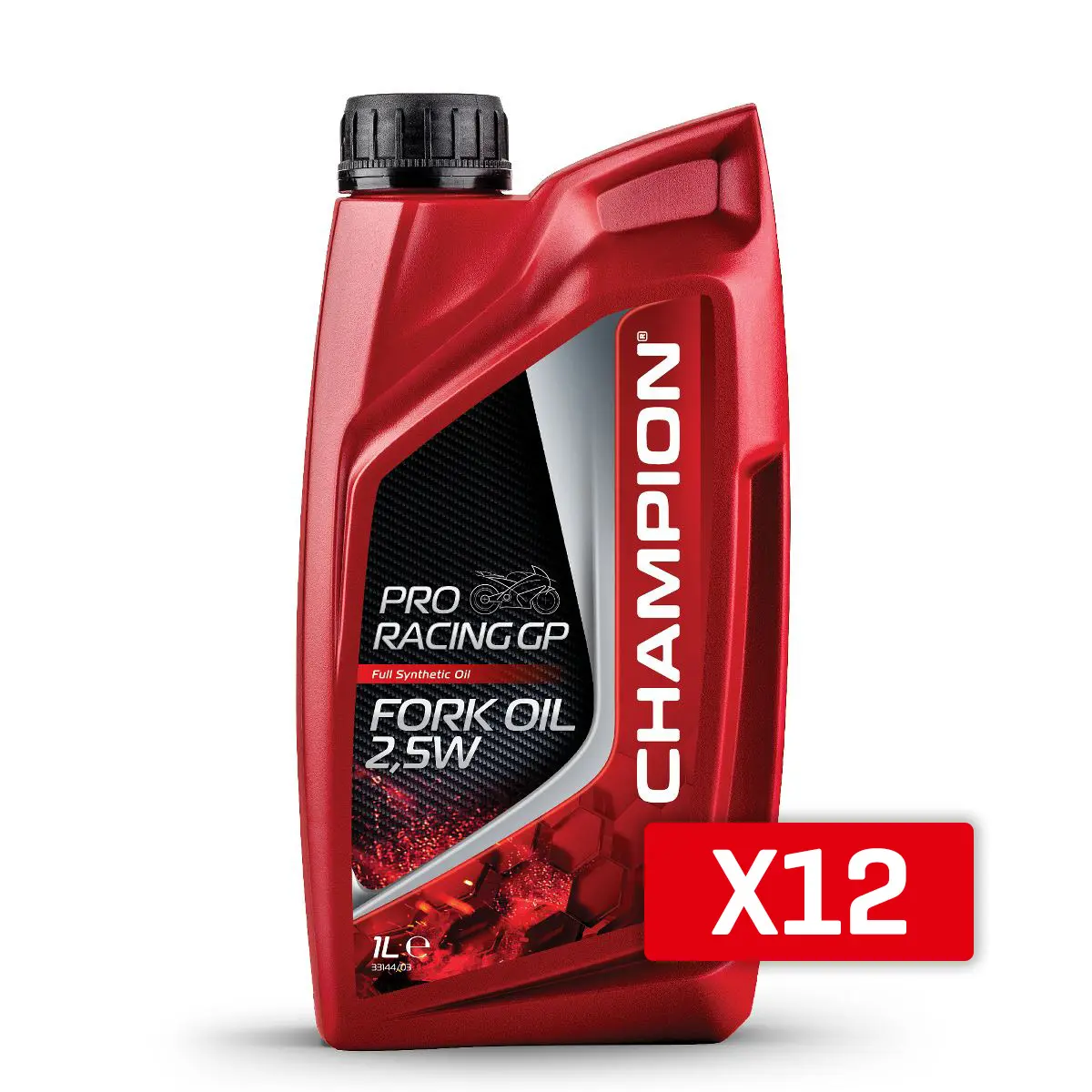 CHAMPION olej do vidlic / tlumičů / odpružení PRORACING GP FORK OIL 2,5W 1L syntetický (AKC) (CHAMPION olej do vidlic / tlumičů / odpružení PRORACING)
