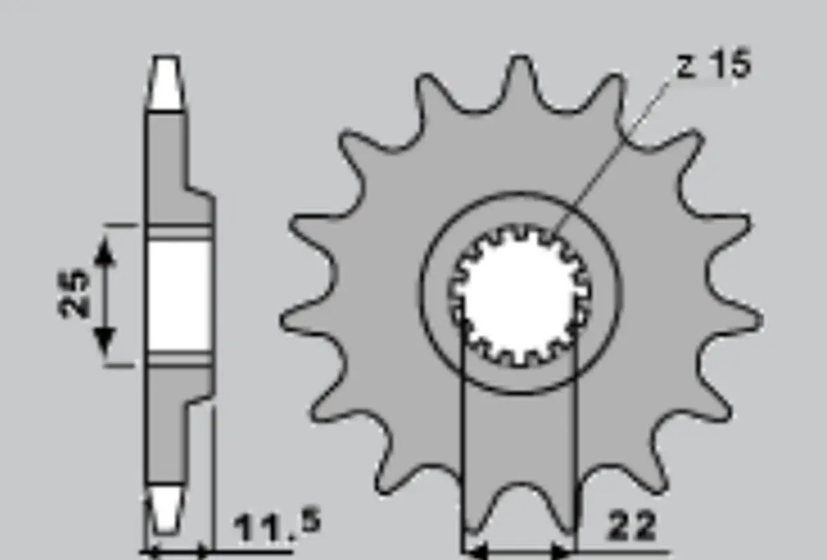 CHT řetězové kolo přední 1252 14 KTM LC4 (4021-14) (JTF1902.14) ( )