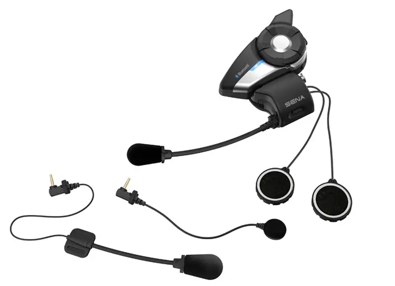 SENA interkom motocyklový 20S EVO BLUETOOTH 4.1 do 2000M s reproduktory HD SPEAKERS a univerzální sadou mikrofonů ( bez rádia ) ( 2 sady ) (EL) -