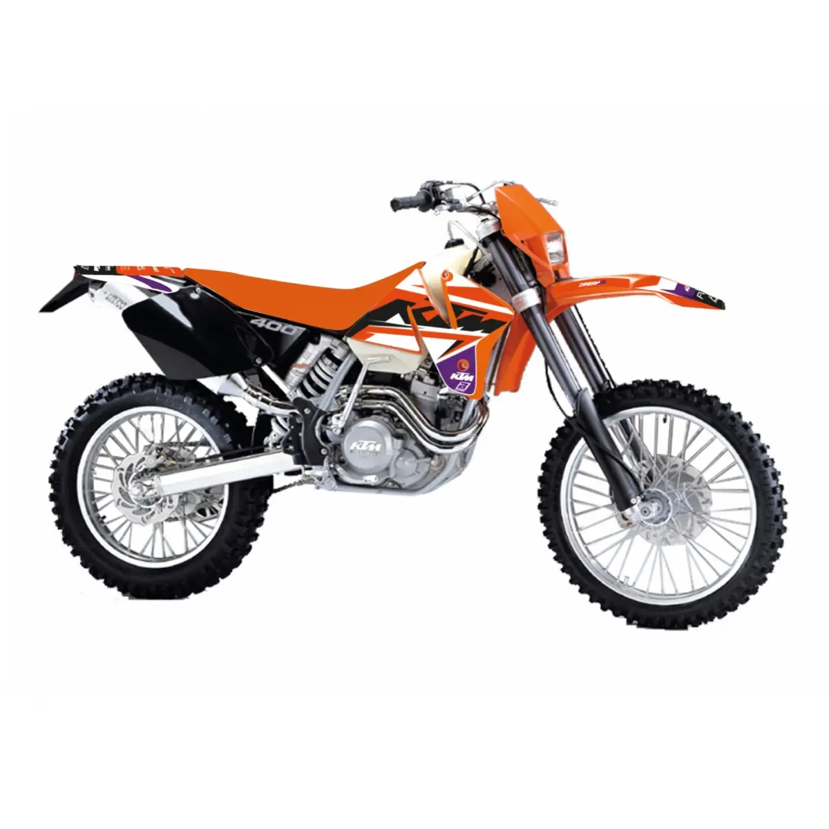 BLACKBIRD sada samolepek (dýhy) KTM SX/SX-F 98-00, EXC/EXC-F 98-00 DREAM 5 barva oranžová černá ( )