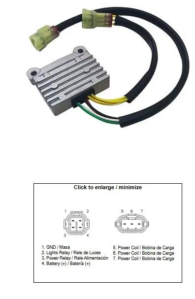 DZE regulátor napětí KTM 125/150/250/300/350/450/400 EXC/EXC-F/XC/XC-W/XCF-W 17-23; HUSQVARNA 150/250/300/350/450/501 FE/TE/TX 17-23 (79611034000)