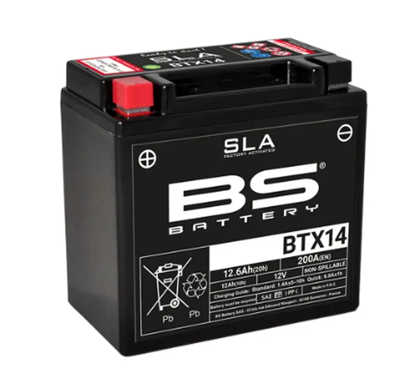 BS akumulátor BTX14 (FA) (YTX14-BS) 12V 12AH 150X87X145 bezúdržbový - plněný (200A) (4) ( )