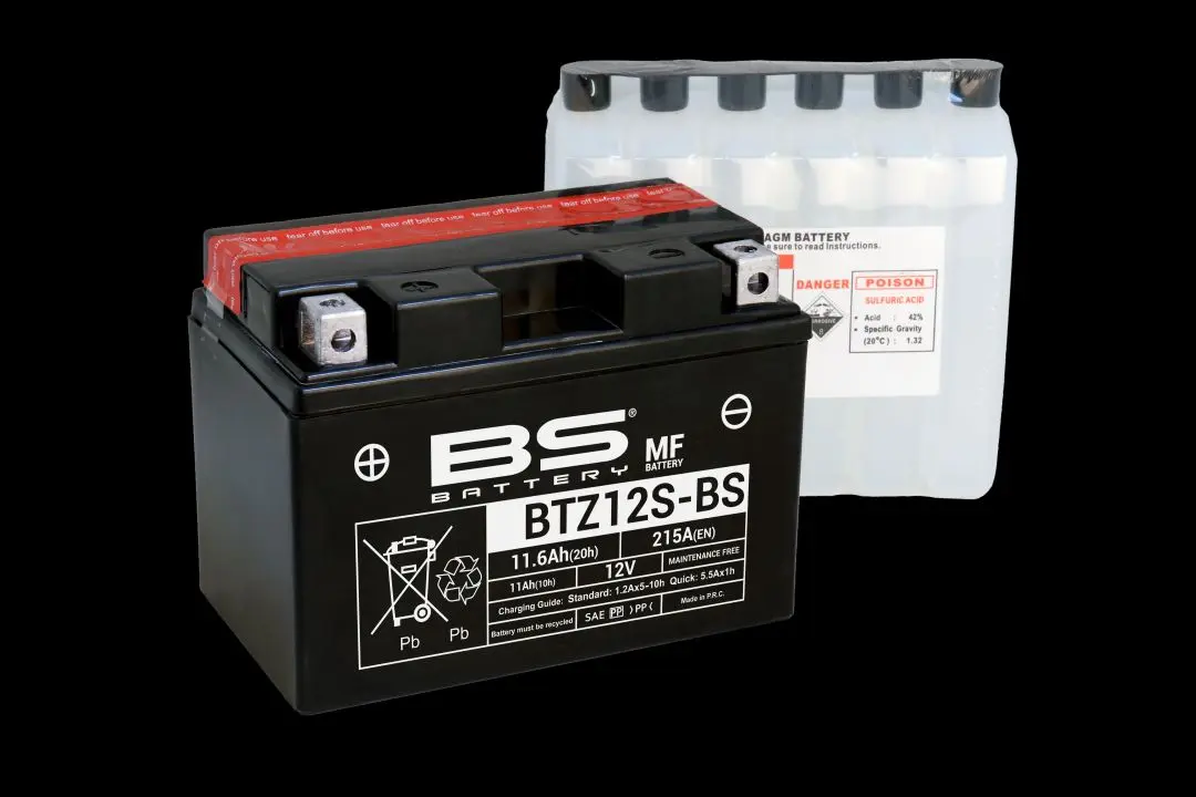 BS akumulátor BTZ12S-BS (YTZ12S, YTZ12S-BS) 12V 11AH 150X86X110 bezúdržbový - elektrolyt zvlášť (210A) UE48 (4) ( )