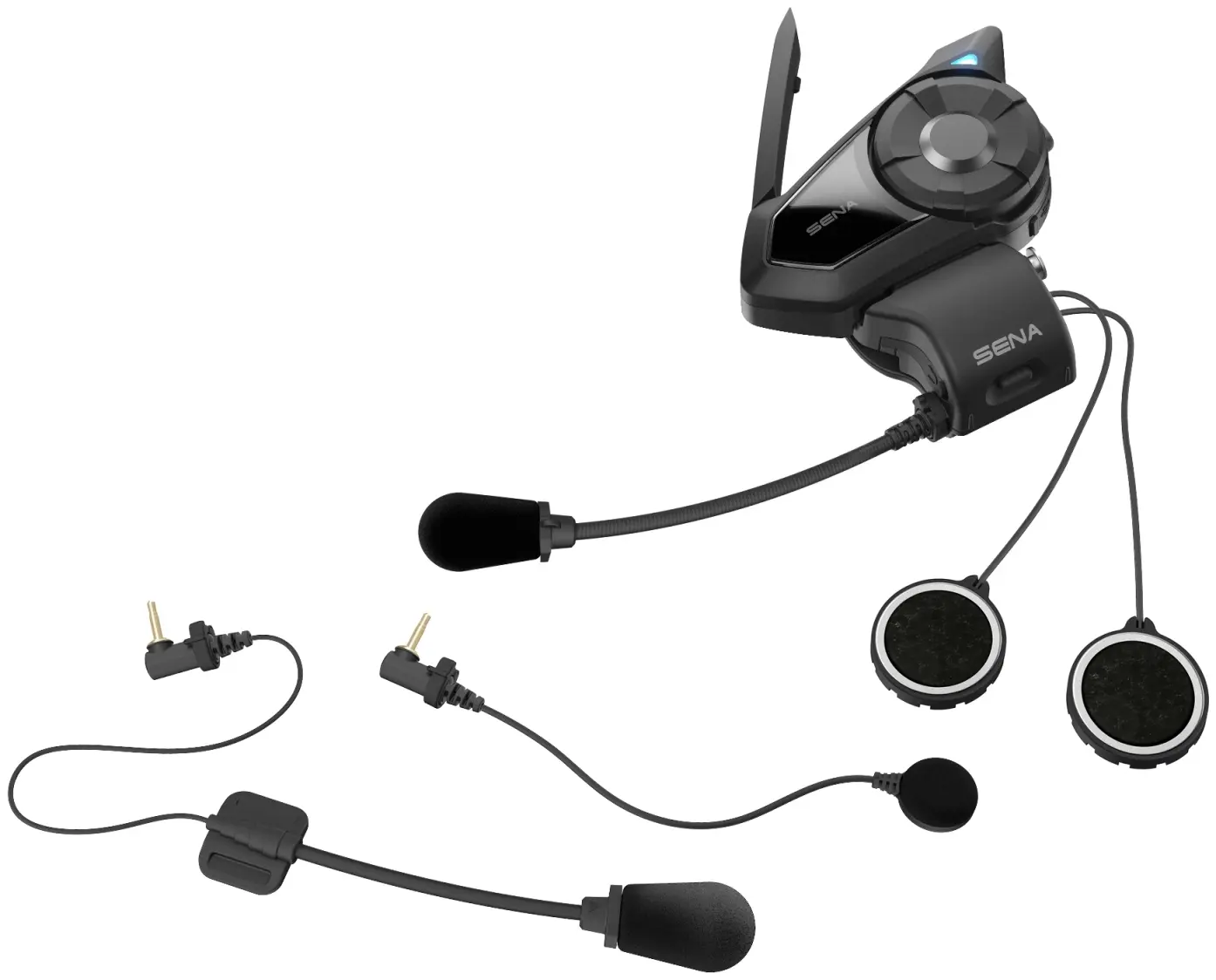 SENA interkom motocyklový 30K MESH 2.0 BLUETOOTH 4.1 do 2000M s HD reproduktory a univerzální sadou mikrofonů ( bez rádia FM ) ( 2 sady ) (EL) -