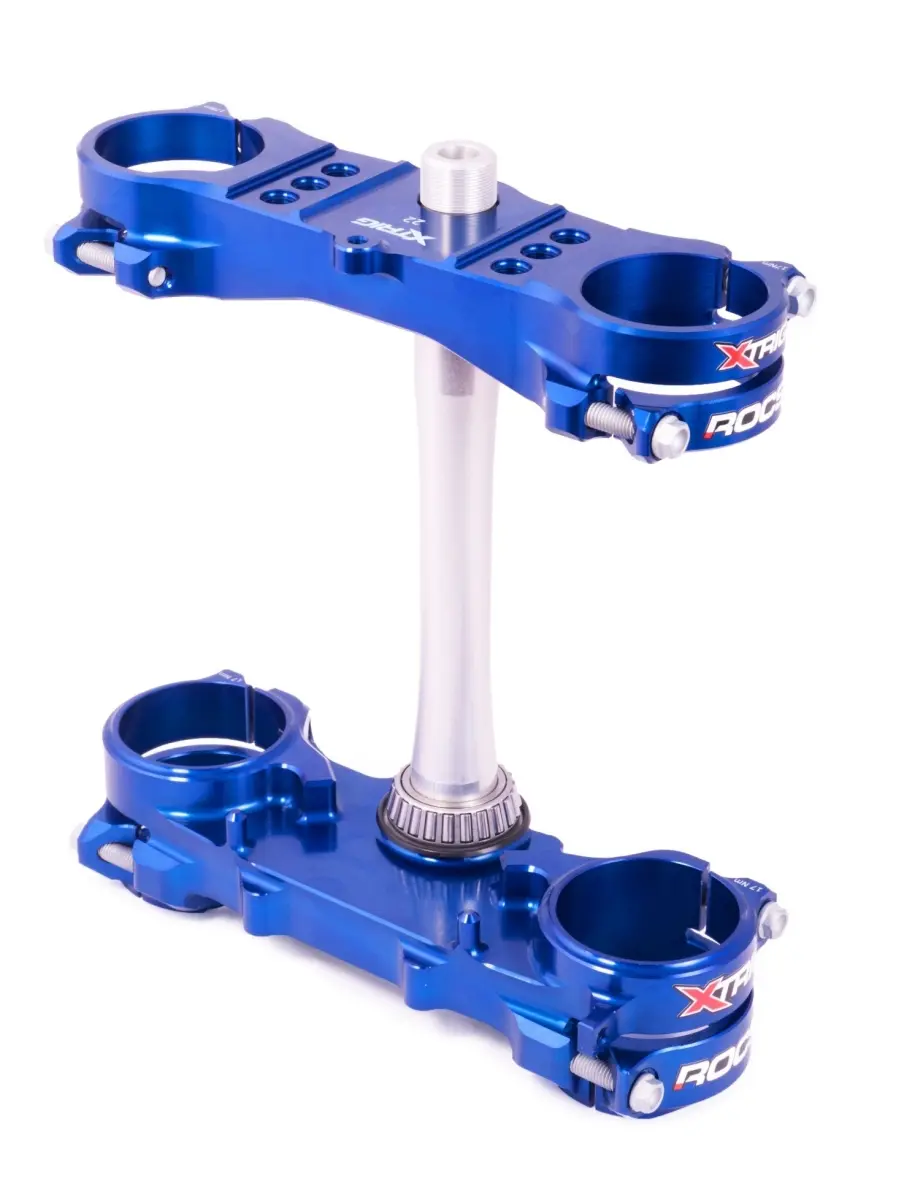 XTRIG vzpěry předního zavěšení ROCS TECH TRIPLE CLAMPS YAMAHA YZ 250 15-23; FANTIC XX 250 21-24 (OFFSET 25mm) barva modrá ( )