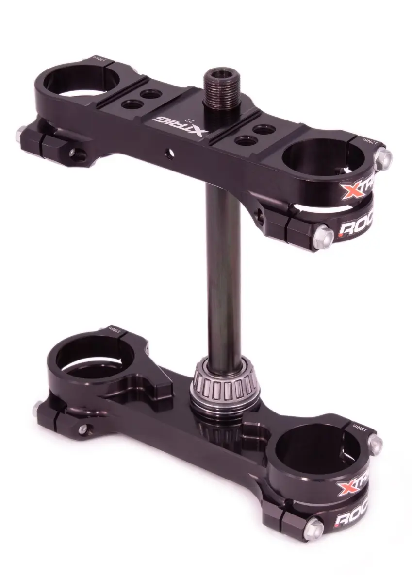 XTRIG vzpěry předního zavěšení ROCS TECH TRIPLE CLAMPS KTM SX 65 24-25; HUSQVARNA TC 65 24-25; GAS-GAS MC 65 24-25 (OFFSET 22mm) barva černá ( )