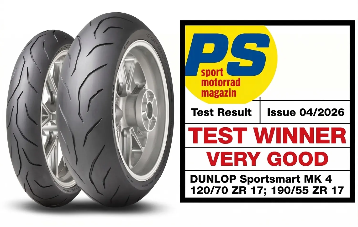 DUNLOP 190/55ZR17 (75W) TL SPORTSMART MK4 ZADNÍ DOT 2026 ( )
