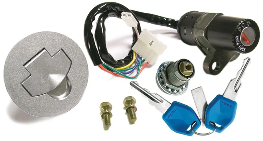 V PARTS (VICMA) spínač zapalování + zátka + zámek APRILIA EUROPA 50 90-93, AF1 FUTURA 125 90-92 (6522) ( )