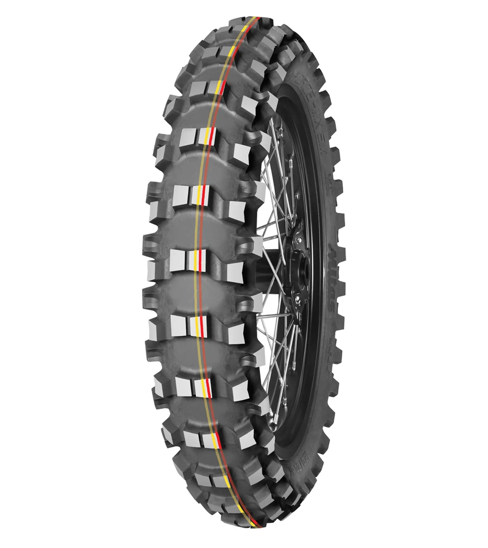 MITAS 70/100-19 TERRA FORCE-MX SM SOFT/MEDIUM 42M (červený / žlutý proužek) TT ZADNÍ DOT 2025 (DOT:JDDP/XJDP/JTDP) (460067) (náhradní:70000167) ( )