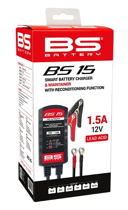 BS nabíječka akumulátorů BS15 12V STD/AGM/GEL, 1,5A do 30AH (EL) (700510) (20) (700565) ( )
