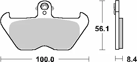 SBS brzdové destičky KH407 / KH246 STREET STANDART keramické barva černá BMW K1200, R850/1100/1150/1200 přední (SBS brzdové destičky KH407 / KH246)