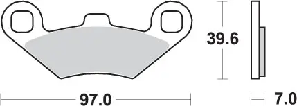 SBS brzdové destičky KH159 OFF-ROAD sintrované barva zlatá ATV POLARIS TRAIL BOSS, SPORTSMAN, MAGNUM, BIG BOSS (SBS brzdové destičky KH159 OFF-ROAD)