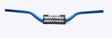 RENTHAL řidítka 1,1/8 (28,6mm) MX FATBAR HANDLEBAR BLUE MCGRATH / SHORT PADDED barva modrá s chráničem ( )