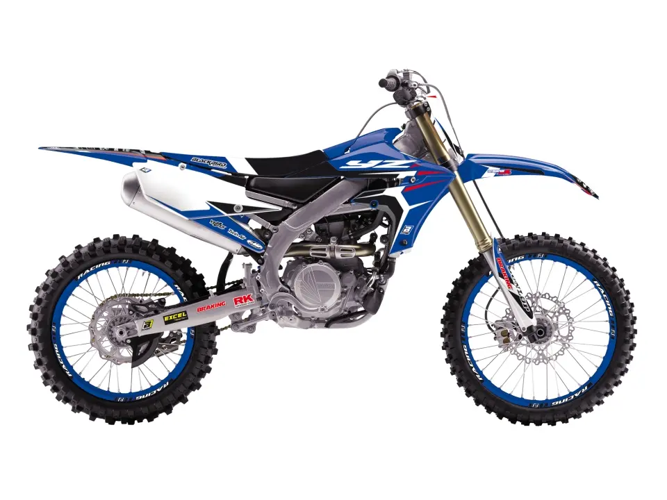 BLACKBIRD sada samolepek (dýhy) + potah sedla YAMAHA YZ 125/250 22 DREAM 4 barva modrá/černá ( )
