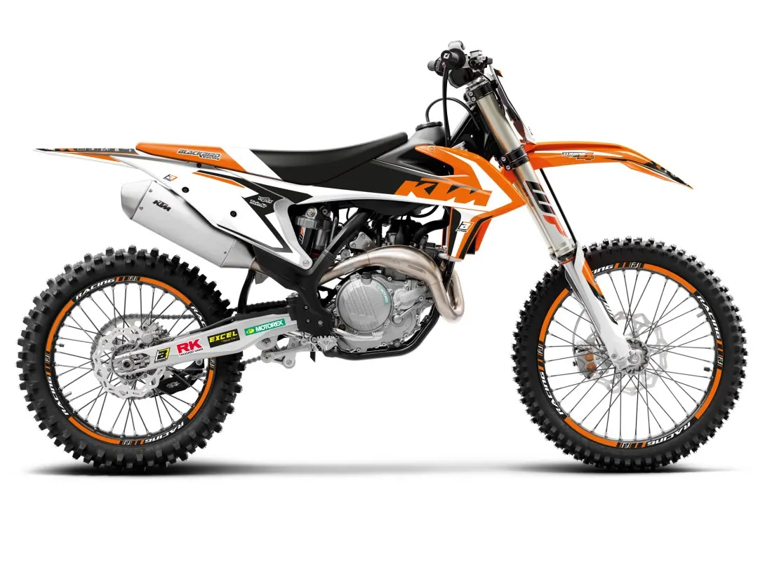 BLACKBIRD sada samolepek (dýhy) + potah sedla KTM SX/SX-F 19-22, EXC/EXC-F 20-23 DREAM 4 barva oranžová černá ( )