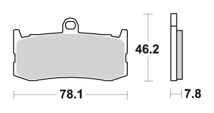 SBS brzdové destičky KH491 RACING DUAL CARBON TRIUMPH DAYTONA TRIPLE 675 09-18 barva černá přední ( )